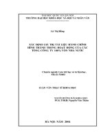 Xác định giá trị tài liệu hành chính hình thành trong hoạt động của các tổng công ty 100% vốn nhà nước 