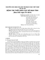 Bệnh tim thiếu máu cục bộ mãn tính (đau thắt ngực ổn định) 