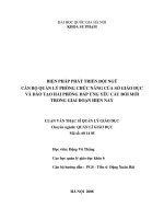Biện pháp phát triển đội ngũ cán bộ quản lý phòng chức năng của sở giáo dục và đào tạo hải phòng đáp ứng yêu cầu đổi mới trong giai đoạn hiện nay 