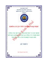 Công tác kế toán doanh thu và xác định kết quả kinh doanh tại Công ty TNHH một thành viên Lâm Nghiệp Ngọc Hồi