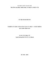 Nghiên cứu khả năng sáng tạo của trẻ 5   6 tuổi thông qua trò chơi nặn 