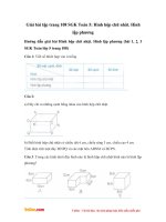 Giải bài tập trang 108 SGK Toán 5: Hình hộp chữ nhật. Hình lập phương