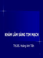 Khám lâm sàng tim mạch   PGS hoàng anh tiến 
