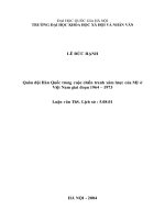 Quân đội hàn quốc trong cuộc chiến tranh xâm lược của mỹ ở việt nam giai đoạn 1964   1973 