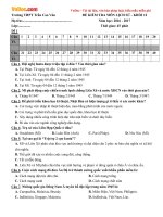 Đề kiểm tra 1 tiết môn Lịch sử lớp 12 trường THPT Trần Cao Vân năm học 2016 - 2017