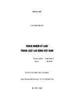Trách nhiệm kỷ luật trong luật lao động việt nam 