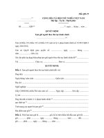 Mẫu quyết định tạm giữ người theo thủ tục hành chính