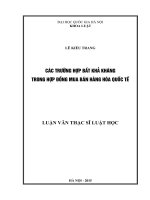 Các trường hợp bất khả kháng trong hợp đồng mua bán hàng hóa quốc tế 