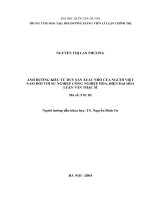 Ảnh hưởng kiểu tư duy sản xuất nhỏ của người việt nam đối với sự nghiệp công nghiệp hoá, hiện đại hoá 