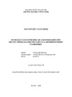 Đánh giá và so sánh hiệu quả đảm bảo qos cho truyền thông đa phương tiện của mô hình intserv và diffserv 