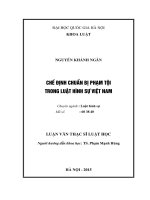 Chế định chuẩn bị phạm tội trong luật hình sự việt nam 