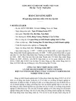 Báo cáo sáng kiến đề nghị tặng danh hiệu chiến sĩ thi đua cấp tỉnh 