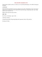 PHÁC đồ điều TRỊ BỆNH APTƠ  BỆNH TAI mũi HỌNG