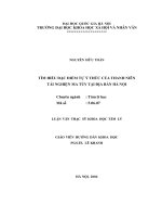 Tìm hiểu đặc điểm tự ý thức của thanh niên tái nghiện ma túy tại địa bàn hà nội 