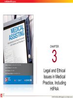 Lecture Medical assisting: Administrative and clinical procedures with anatomy and physiology (4e) – Chapter 3