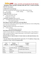 Ngữ pháp Tiếng Anh lớp 8 Chương trình mới Unit 1: Leisure activities