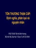 tổn tương thận cấp định nghĩa phân loại và nguyên nhân 