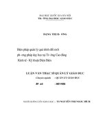 Biện pháp quản lý quá trình đổi mới phương pháp dạy học tại trường cao đẳng kinh tế kỹ thuật điện biên 