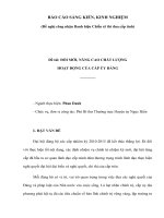 Sáng kiến đổi mới, nâng cao chất lượng hoạt động của cấp ủy đảng 