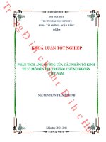 Phân tích ảnh hưởng của các nhân tố kinh tế vĩ mô đến thị trường chứng khoán việt nam 
