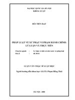 Pháp luật về xử phạt vi phạm hành chính lý luận và thực tiễn 