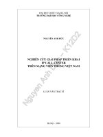 Nghiên cứu giải pháp triển khai IP CALL CENTER trên mạng viễn thông việt nam 