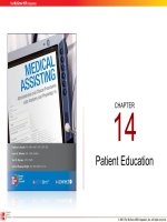 Lecture Medical assisting: Administrative and clinical procedures with anatomy and physiology (4e) – Chapter 14
