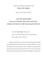 sáng kiến nâng cao vai trò lãnh đạo, chỉ đạo công tác tuyên truyền, vận động cán bộ, đảng viên và quần chúng trong giai đoạn hiện nay 