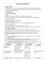 bệnh thalassemia,thiếu máu,thiếu máu thiếu sắt,viêm tủy cắt ngang 