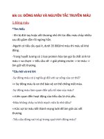 sinh học 8 bài 15 sự đông máu và nguyên tắc truyền máu