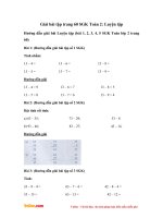 Giải bài tập trang 60 SGK Toán 2: Luyện tập