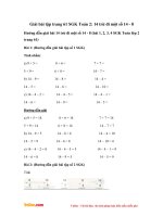 Giải bài tập trang 61 SGK Toán 2: 14 trừ đi một số 14 - 8