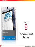 Lecture Medical assisting: Administrative and clinical procedures with anatomy and physiology (4e) – Chapter 9