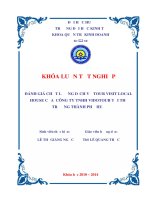 Đánh giá chất lượng dịch vụ tour visit local house của công ty TNHH vidotour tại thị trường thành phố huế 