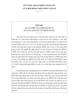 Sáng kiến kỹ năng hoạt động giám sát của HĐND cấp xã 