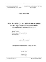 Phân tích động lực học kết cấu khung phẳng kể đến hiệu ứng p ∆ bằng phương pháp tích phân trực tiếp dạng sai phân 