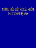 Bài giảng Các nhóm máu ngoài hệ ABO