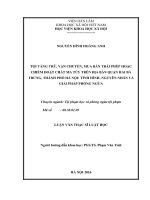 Tội tàng trữ, vận chuyển, mua bán trái phép hoặc chiếm đoạt chất ma túy trên địa bàn quận hai bà trưng, thành phố hà nội tình hình, nguyên nhân và giải pháp phòng ngừa 