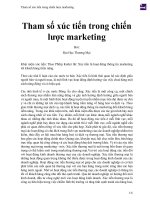 Tham số xúc tiến trong chiến lược marketing