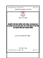 Nghiên cứu đặc điểm lâm sàng, mô bệnh học và đánh giá kết quả điều trị u tiểu não trẻ em tại Bệnh viện Nhi Trung ương