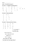 Bài tập tiếng anh cho trẻ em tiểu học