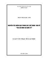 Nguyên tắc nhân đạo trong quy chế rome 1998 về tòa án hình sự quốc tế