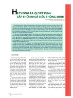 Hệ thống ra quyết định sắp thời khóa biểu thông minh