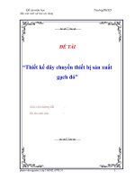 Tiểu luận thiết kế dây chuyền thiết bị sản xuất gạch đỏ