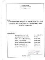 giải pháp tăng cường quản trị vốn tồn kho của các doanh nghiệp ngành vật liệu xây dựng việt nam 