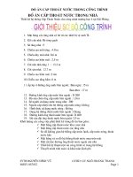 Tiểu luận thiết kế hệ thống cấp thoát nước cho công trình trường học 4 tại hải phòng