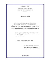 Tính hợp pháp và tính hợp lý của các văn bản quy phạm pháp luật của Bộ Văn hoá, Thể thao và Du lịch