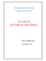 Khóa luận đồ án kỹ thuật thi công 1 