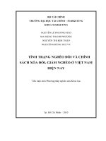 tình trạng nghèo đói và chương trình xóa đói giảm nghèo ở việt nam hiện nay