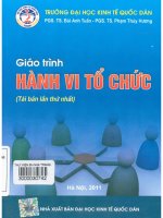 Giáo trình hành vi tổ chức  bùi anh tuấn, phạm thúy hương, phạm thị bích ngọc